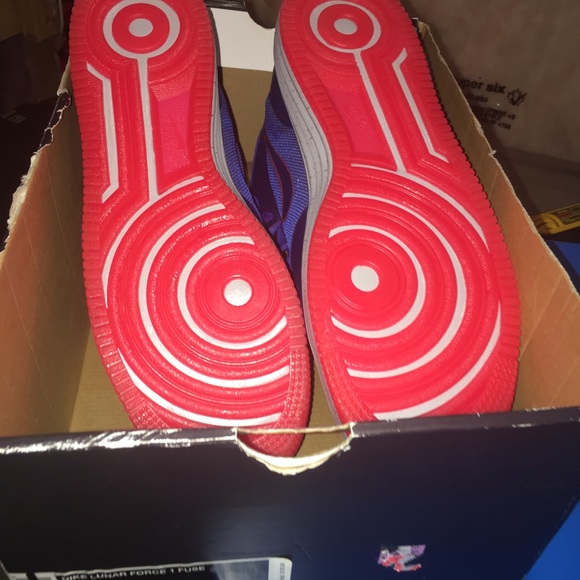 Nike Air Lunar Force Bright Blue Orange - Picture 1 of 2